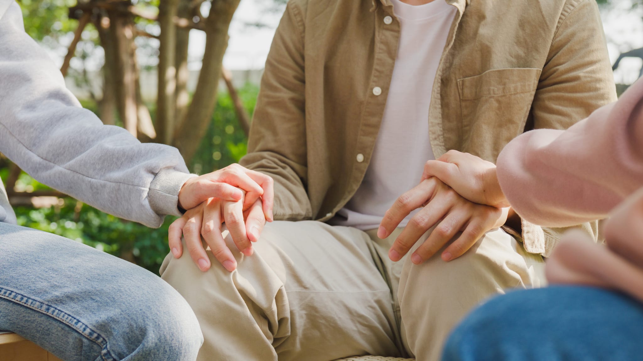 A CHCS team member meeting with a community member
